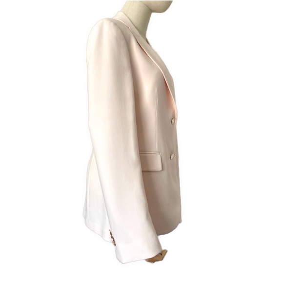 New Loro Piana Silk & Virgin Wool Blazer Light Cream Pink It 42 - Picture 3 of 6